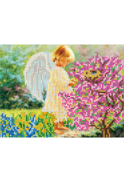 Bead Embroidery Pattern on Art Canvas "Spring Awakening"