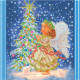 Bead Embroidery Pattern on Art Canvas "The Christmas Star"