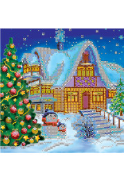 Bead Embroidery Pattern on Art Canvas "Winter Tale"