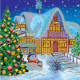 Bead Embroidery Pattern on Art Canvas "Winter Tale"