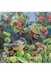 Bead Embroidery Pattern on Art Canvas "Morning Forest"