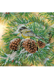 Bead Embroidery Pattern on Art Canvas "Frosty Morning"