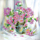 Bead Embroidery Pattern on Art Canvas "Chrysanthemums"
