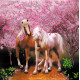 Bead Embroidery Pattern on Art Canvas "Horses In Love"