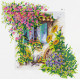 Bead Embroidery Pattern on Art Canvas "Pink Cloud"