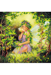 Bead Embroidery Pattern on Art Canvas "Nymph"
