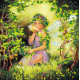 Bead Embroidery Pattern on Art Canvas "Nymph"