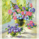 Bead Embroidery Pattern on Art Canvas "Buttercups"
