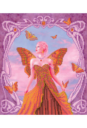 Bead Embroidery Pattern on Art Canvas "Ruby"