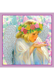 Bead Embroidery Pattern on Art Canvas "Rose Petals"