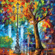 Bead Embroidery Pattern on Art Canvas "Evening Promenade"