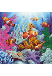 Bead Embroidery Pattern on Art Canvas "Under the Sea"