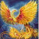 Bead Embroidery Pattern on Art Canvas "The Firebird"