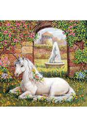 Bead Embroidery Pattern on Art Canvas "Unicorn"