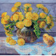 Bead Embroidery Pattern on Art Canvas "Golden Wonder"