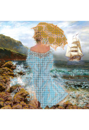 Bead Embroidery Pattern on Art Canvas "The Magic of the Sea"