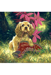 Bead Embroidery Pattern on Art Canvas "Successful Hunting"