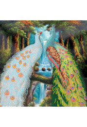 Bead Embroidery Pattern on Art Canvas "Rivals"