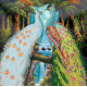 Bead Embroidery Pattern on Art Canvas "Rivals"