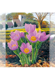 Bead Embroidery Pattern on Art Canvas "Spring in Provence"