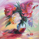 Bead Embroidery Pattern on Art Canvas "Picturesque peonies"