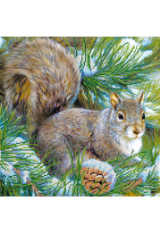 Bead Embroidery Pattern on Art Canvas "Squirrel"