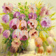 Bead Embroidery Pattern on Art Canvas "Little bit of Summer"