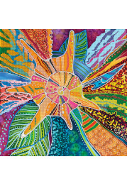 Bead Embroidery Pattern on Art Canvas "Summer mood"