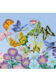 Bead Embroidery Pattern on Art Canvas "Butterfly dance"