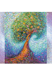 Bead Embroidery Pattern on Art Canvas "Magic Tree of Life"