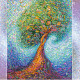 Bead Embroidery Pattern on Art Canvas "Magic Tree of Life"