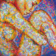 Bead Embroidery Pattern on Art Canvas "Color mehendi"