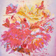 Bead Embroidery Pattern on Art Canvas "Pink sherbet"
