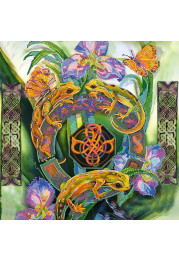 Bead Embroidery Pattern on Art Canvas "Summer trio"