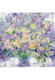 Bead Embroidery Pattern on Art Canvas "In sun-rays"