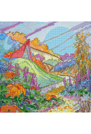 Bead Embroidery Pattern on Art Canvas "Moonlight night"