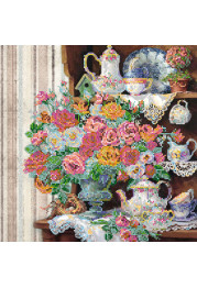 Bead Embroidery Pattern on Art Canvas "English breakfast"