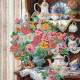 Bead Embroidery Pattern on Art Canvas "English breakfast"