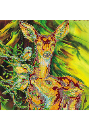 Bead Embroidery Pattern on Art Canvas "Forest guests"