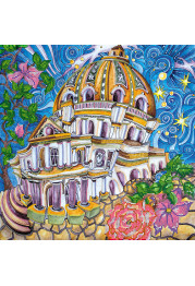 Bead Embroidery Pattern on Art Canvas "Magical city"