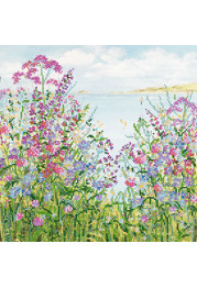Bead Embroidery Pattern on Art Canvas "Meadow grasses"