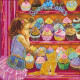 Bead Embroidery Pattern on Art Canvas "Sweet shop"