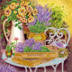 Bead Embroidery Pattern on Art Canvas "Lavender"