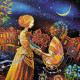 Bead Embroidery Pattern on Art Canvas "Cradlesong"