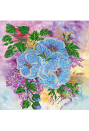 Bead Embroidery Pattern on Art Canvas "Spring freshness"