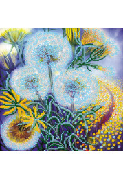 Bead Embroidery Pattern on Art Canvas "Night lights"