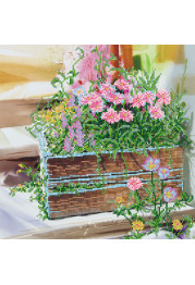 Bead Embroidery Pattern on Art Canvas "Country porch"