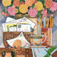 Bead Embroidery Pattern on Art Canvas "Rustle of letters"