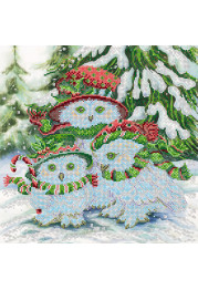 Bead Embroidery Pattern on Art Canvas "Family holidays"