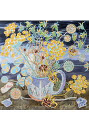Bead Embroidery Pattern on Art Canvas "Breath of winds"